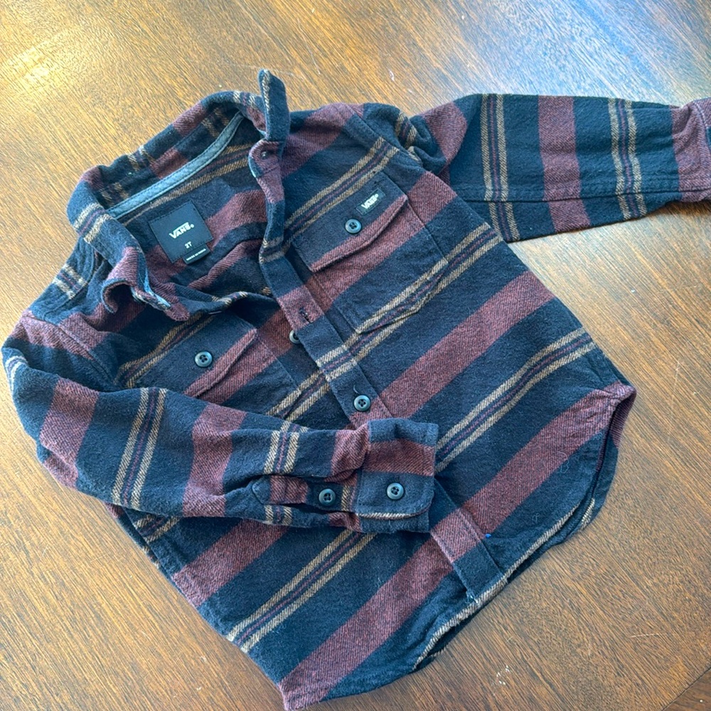 Vans kids button up flannel 2t